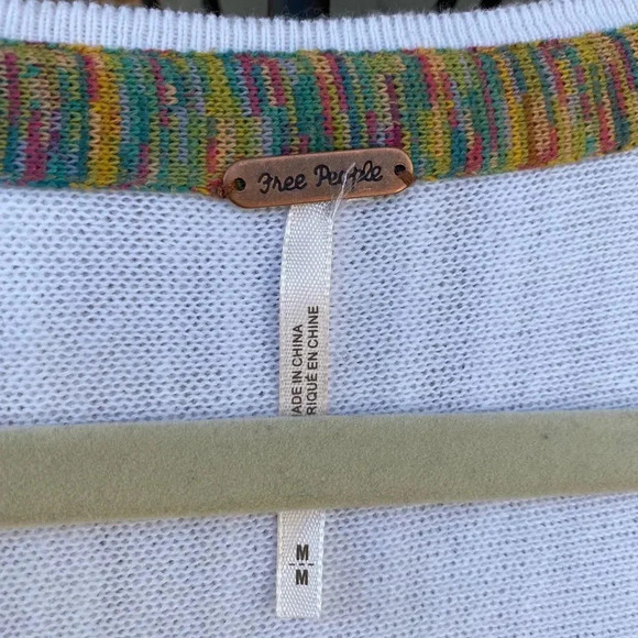 Free People Sundae Pullover White Top Sweater m - Picture 5 of 9